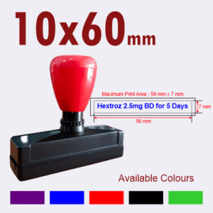 Pre Inked (Flash) Stamp Customized – 10 mm x 60 mm size