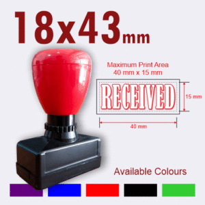 Pre Inked (Flash) Stamp Customized – 18 mm x 43 mm size