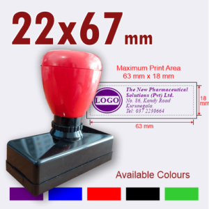 Pre Inked (Flash) Stamp Customized – 22 mm x 67 mm size