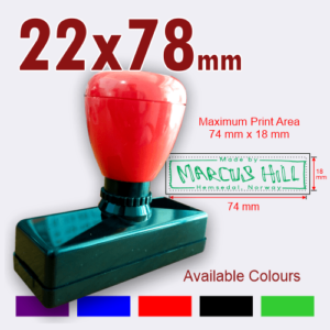 Pre Inked (Flash) Stamp Customized – 22 mm x 78 mm size