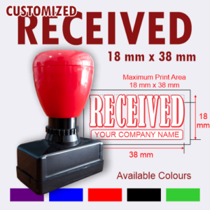 Customized “DELIVERED” Pre Inked Stamp (18 mm x 38 mm size)