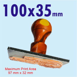 100×35 Rubber Stamp Customized (100 mm x 35 mm size) Wooden Handle