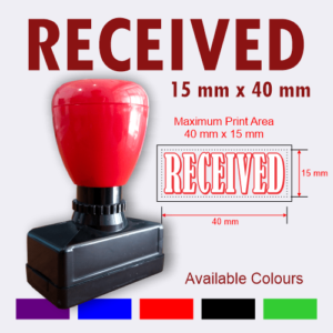 “DELIVERED” Pre Inked Stamp (40 mm x 15 mm size)